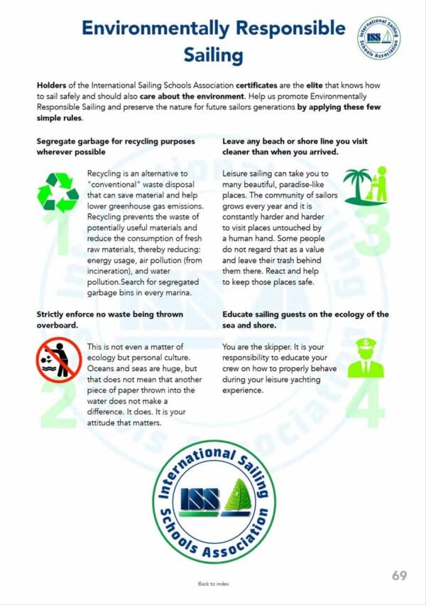 SIA-my-inshore-skipper-1-pdf-manual-P3 ISSA PDF Handbook page displaying diagrams and information about environmentally responsible sailing