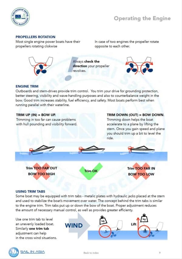 SIA-rib-skipper-1-pdf-manual-P5 ISSA PDF Handbook page displaying diagrams and information about operating the engine