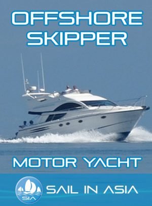 offshore skipper motor yacht course. sail in asia