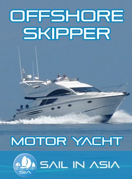 offshore skipper motor yacht course. sail in asia