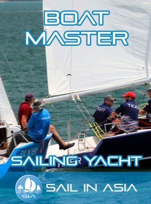 boat master sailing yacht. sail in asia